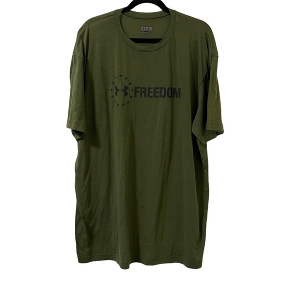 Under Armour Army Green Freedom Shirt - Picture 1 of 4